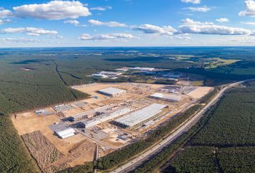 Tesla Gigafactory Berlin-Brandenburg - Baustelle Anfang Oktober 2020