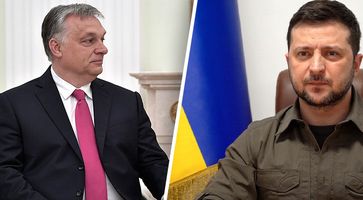 Bild: Orban: kremlin.ru; Selenski: president.gov.ua (beide Wikimedia Commons, CC BY 4.0); Komposition: Wochenblick / Eigenes Werk