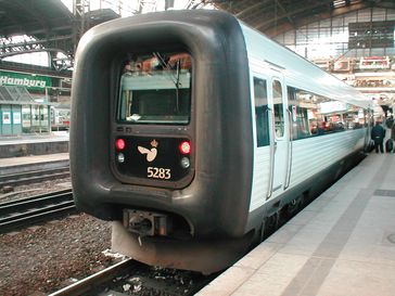 Eurocity: MF der Dänischen Staatsbahnen im Einsatz auf der Vogelfluglinie.