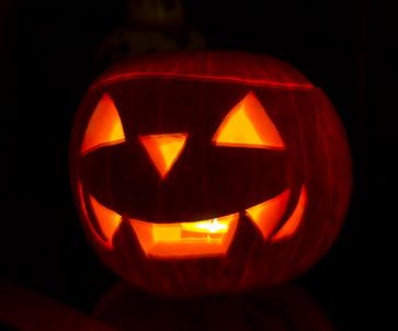 Kürbislaterne: typisches Symbol für Halloween