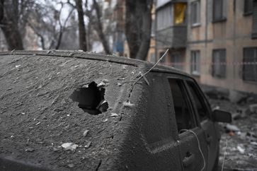Archivbild: Folgen des ukrainischen Beschusses der Stadt Donezk, 16. Januar 2023 Bild: Waleri Melnikow / Sputnik