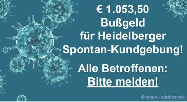 1000-Euro-Bußgeld für Spontan-Versammlung in Heidelberg - Widerspruch läuft