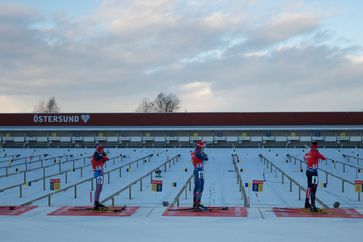 Biathlon Schießstand in Östersund