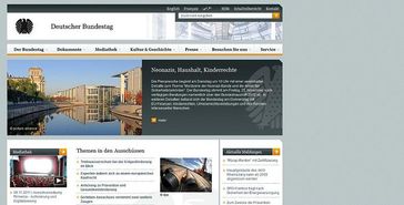 Screenshot "bundestag.de"