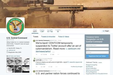 Screenshot Twitter-Account CENTCOM