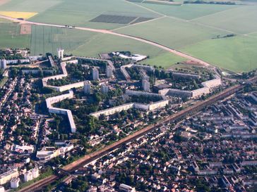 Vorstadt Le Quartier de la Fauconnière in Gonesse im Norden von Paris