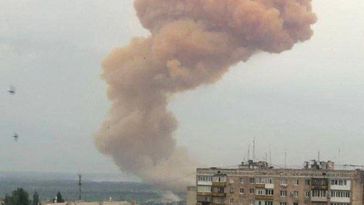 Explosion in der Chemiefabrik "Asot" in Sewerodonezk.