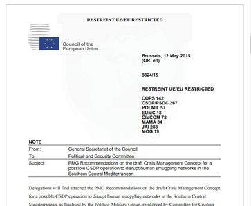 Screenshot der EU-Dokumente bei WikiLeaks