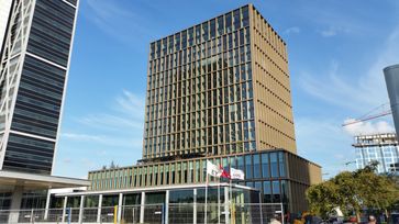 Vivaldi-Gebäude in Amsterdam-Zuidas als Sitz der Europäische Arzneimittel-Agentur  (EMA) seit 2019
