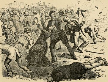 Streik / Eisenbahnmassaker von 1877 (Symbolbild)