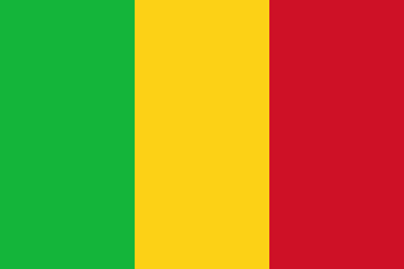 Flagge von der Republik  Mali