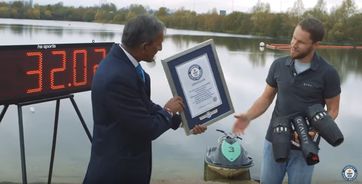 Bild: Screenshot Youtube Video "Real life Iron Man sets new record - Guinness World Records Day"