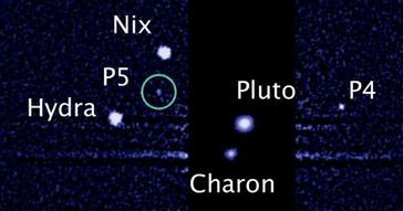 Neuer Pluto Mond P5. Bild: NASA