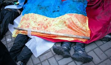 Opfer des Massakers auf dem Maidan am 20. Februar 2014 in Kiew