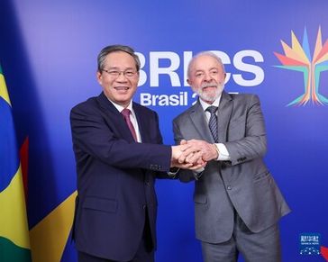 Li Qiang und Luiz Inácio Lula da Silva (2025)