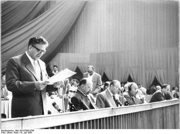 Bernhard Quandt auf dem V. Parteitag der SED, 1958