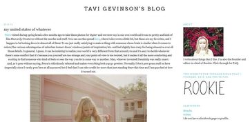 Screenshot von: tavi gevinson's blog