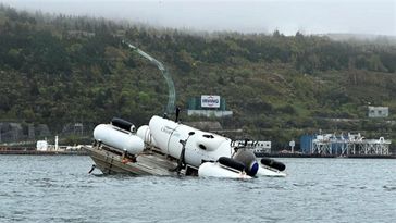 Das vermisste Tauchboot vor der kanadischen Küste im Nordatlantik. Bild: Screenshot: Hamish Harding/Facebook