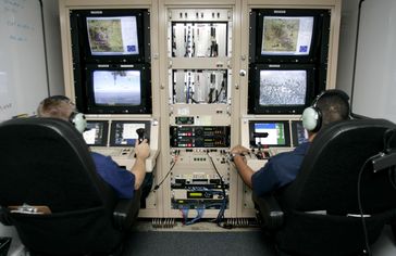 Boden-Kontrollstation für Drohnen-Einsätze