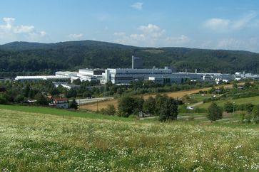 Gesamtansicht des Opel-Werks in Eisenach