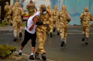Qatar Armed Forces in training.
