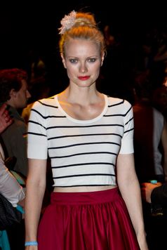 Franziska Knuppe auf der Fashion Week in Berlin 2012