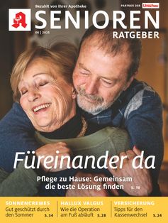 "Titelbild Senioren Ratgeber 6/2025" Bild: Wort & Bild Verlagsgruppe Fotograf: Stocksy/Simone Becchetti/koganam