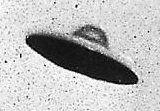 Grainy B&W image of supposed UFO, Passoria, New Jersey