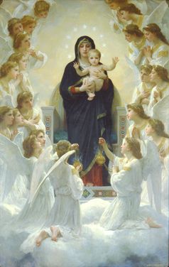 Die Jungfrau Maria mit Engeln, Gemälde von William Adolphe Bouguereau