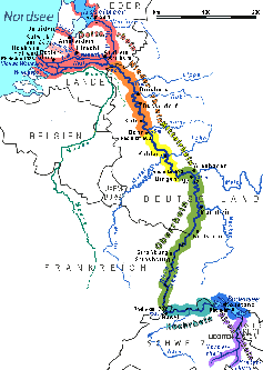 Abschnitte des Rheinlaufs