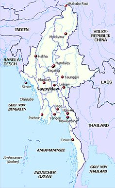 Karte von Myanmar