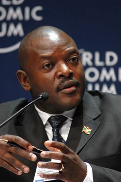 Pierre Nkurunziza am World Economic Forum on Africa in Kapstadt (2008)