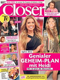 Cover Closer 1/2018 Bild: "obs/Bauer Media Group, Closer/Closer"