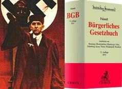 Ein Standart juristen Werk benannt nach dem Nazionalsozialisten Otto Palandt. Auch heute werden noch illegale Gesetze aus dem 3. Reich in der Bundesrepublik Deutschland angewandt und auch die Jusitz ist politisch Weisungsgebunden.(Symbolbild)