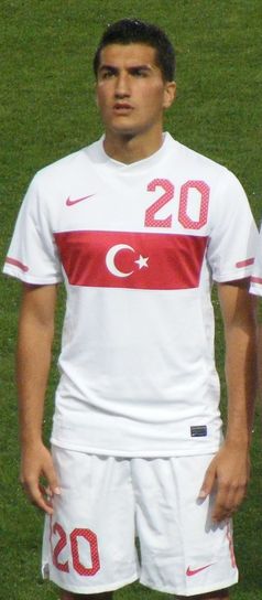 Nuri Şahin (2010) im Nationaltrikot der Türkei.