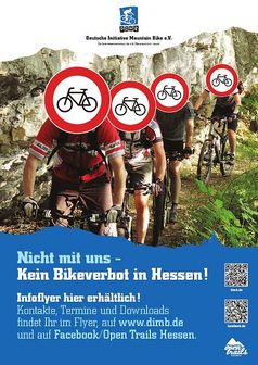 "Open Trails Hessen!" Plakate erregen Aufmerksamkeit.