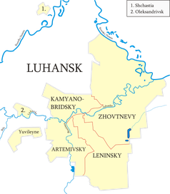 Raions of Luhansk