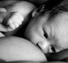 Gestilltes Baby: bleibt nachhaltig gesund. Bild: pixelio, Karin