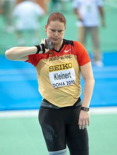 Nadine Kleinert bei den Hallenweltmeisterschaften 2010 in Doha.