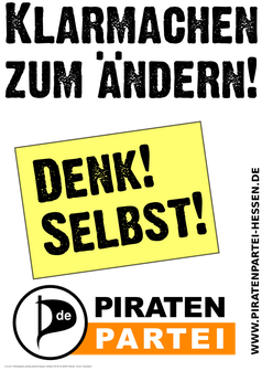 Plakat der Piratenpartei  (Symbolbild)