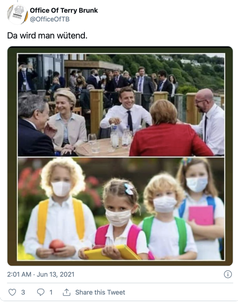 Treffen der Führer der G7 im Juni 2021 im Vergleich zu normalen Bürgern (Symbolbild)