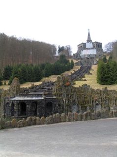 Kasseler Bergpark Wilhelmshöhe: Wasserspiele, die Kupferstatue Herkules Bild: ExtremNews