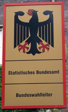 Behördenschild des Bundeswahlleiters und des Statistischen Bundesamtes