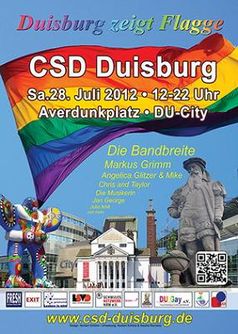 Plakat zum Christopher Street Day in Duisburg 2012