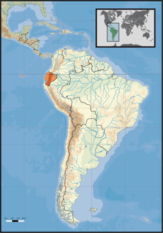 Lage von Ecuador in Südamerika. Bild: David Liuzzo