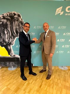 Klaus Holetschek und Alexander Hoffmann (2025) Bild: CSU-Fraktion im Bayerischen Landtag Fotograf: CSU-Landtagsfraktion