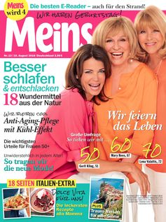 Meins-Cover Jubiläumsausgabe; erstmals 3 Cover-Frauen / Bild: "obs/Bauer Media Group, Meins/Meins"
