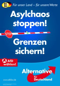 AFD Wahlkampfplakat (Innere Sicherheit)