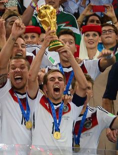 Philipp Lahm nach dem Gewinn der WM 2014