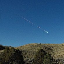 Bild: Lisa Warren, NASA/JPL/Associated Press. Der Meteor Sutter’s Mill am Himmel über Reno, Nevada am 22. April 2012.
Quelle:  (idw)